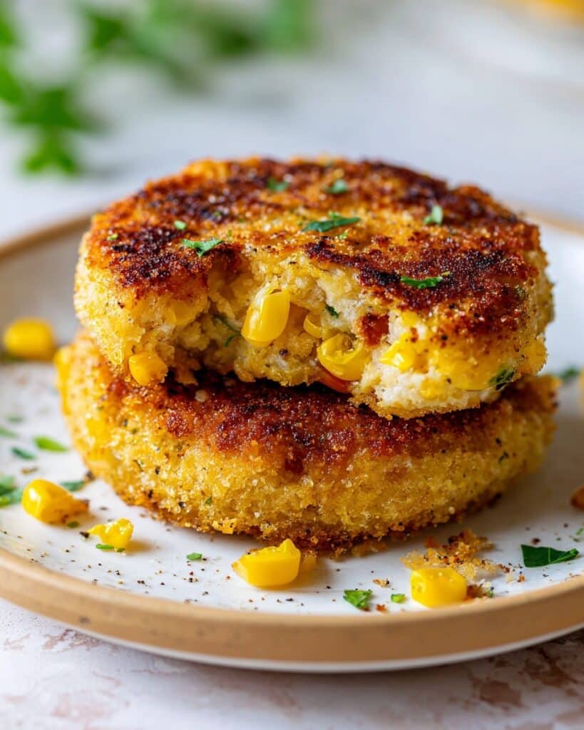 Cheesy Corn & Potato Cutlets Recipe