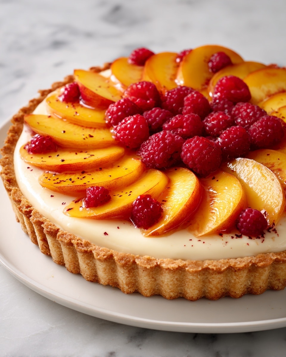 Decadent White Peach Mascarpone Tart for Sweet Summer Bliss Recipe