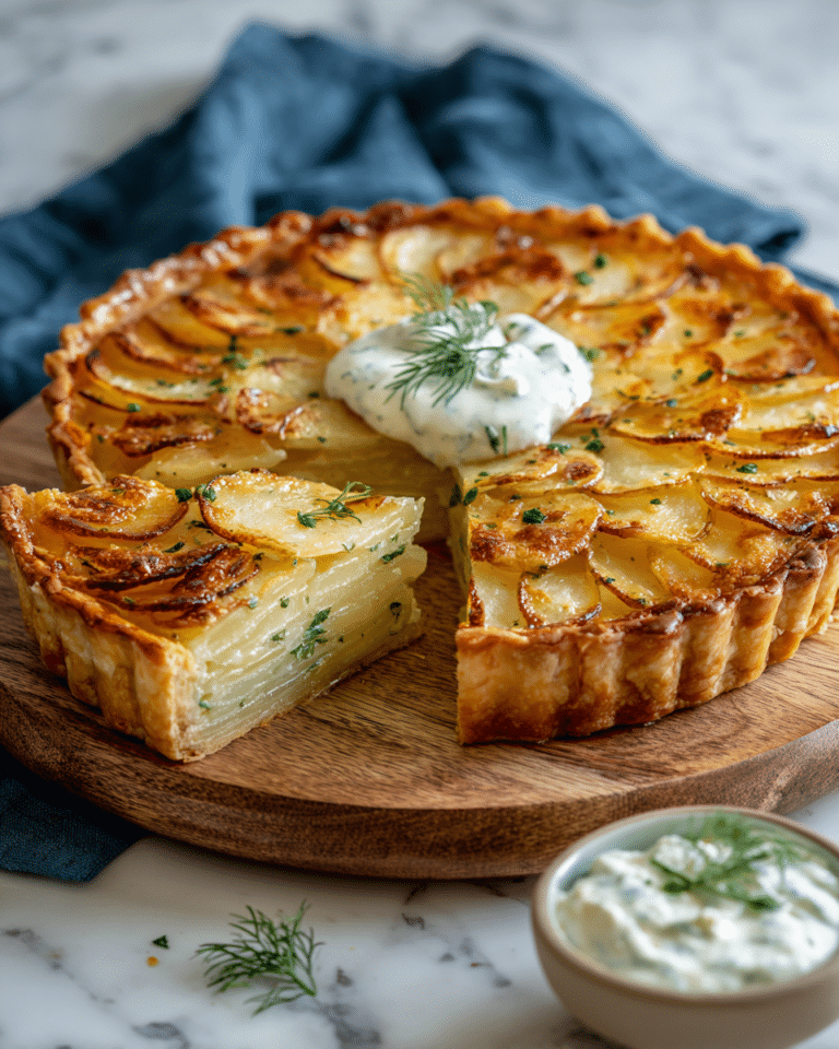 Crispy Cabbage Pie with Dill Cream Sauce Recipe