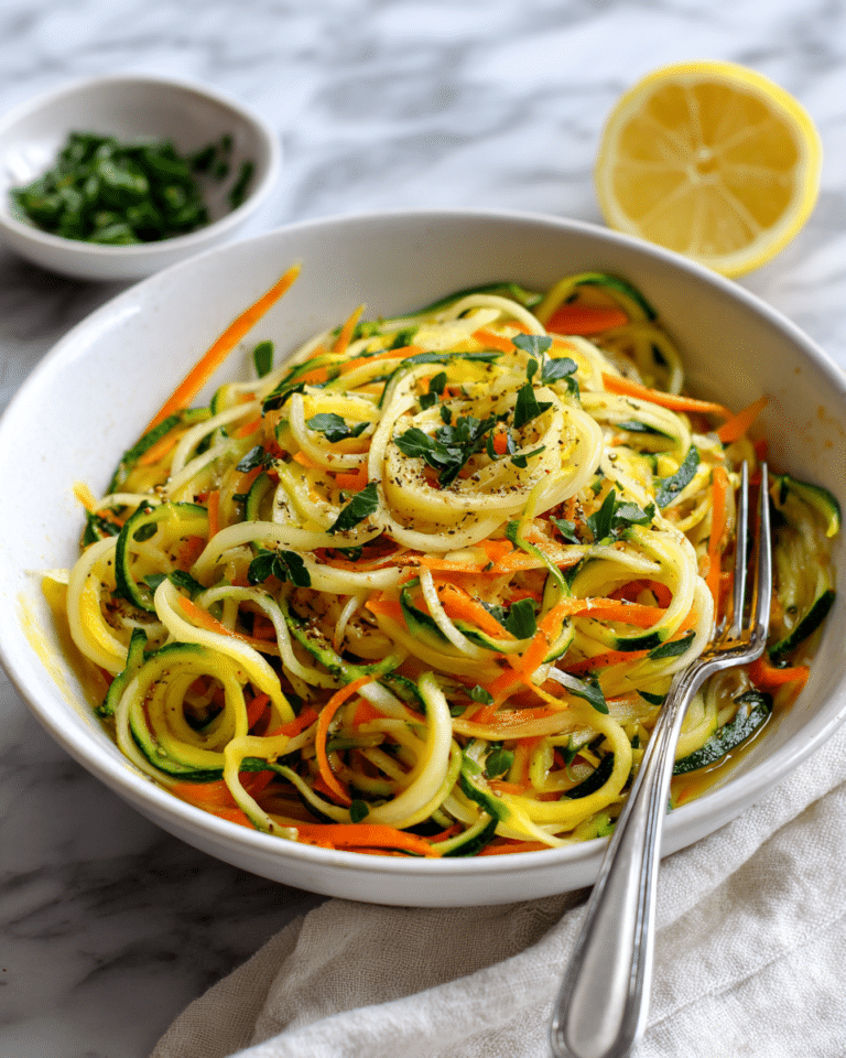 Savor Delightful Veggie Noodles with Garlic Sauce Recipe