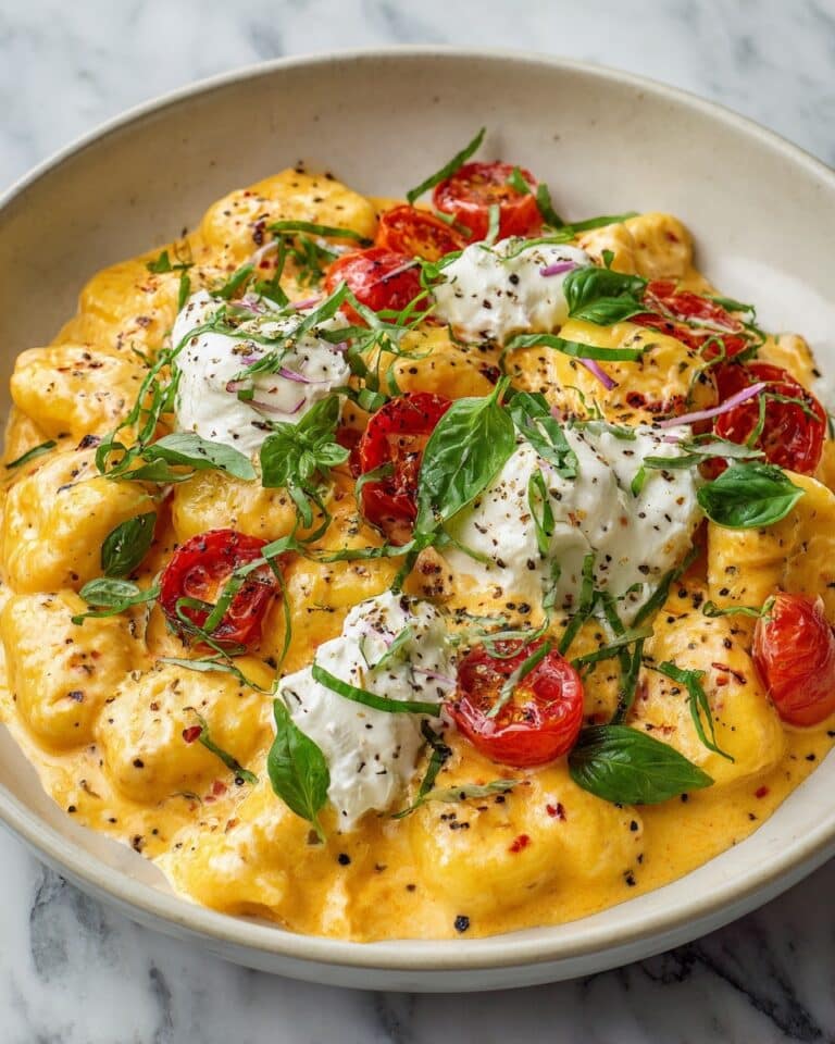 30 Minute Creamy Tomato Gnocchi with Burrata Recipe