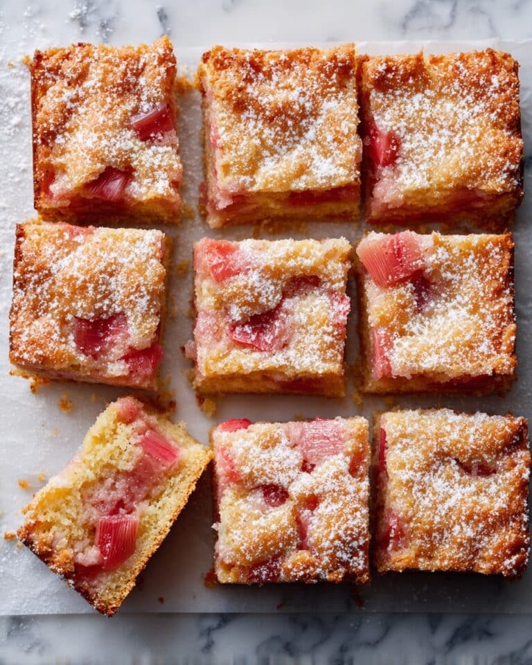 Lemon Rhubarb Bars Recipe