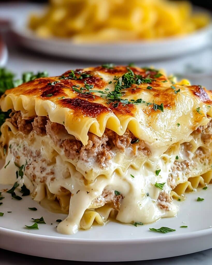 Chicken Alfredo Lasagna Rolls Recipe
