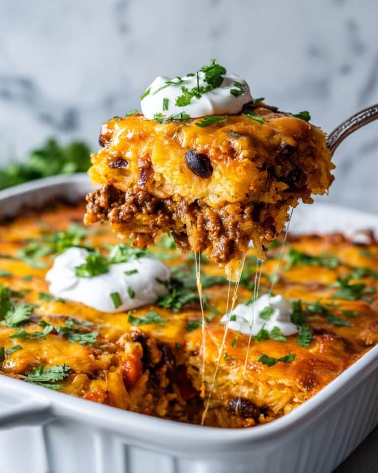Crockpot Taco Hashbrown Casserole Recipe