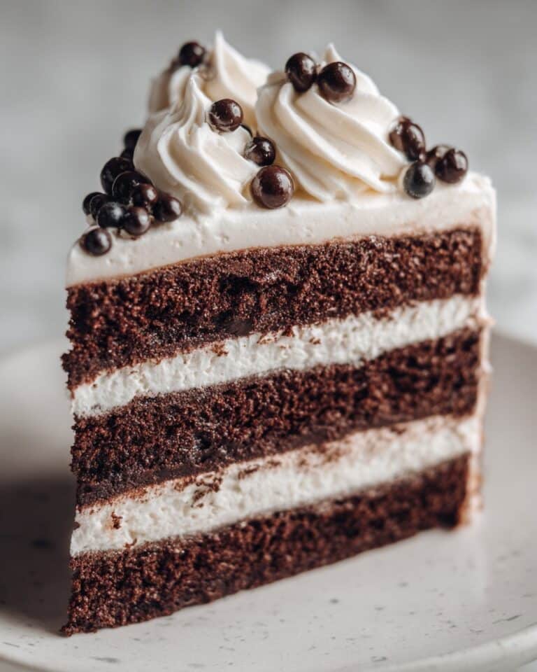 Chocolate Cake with Vanilla Frosting (Black and White Cake) Recipe