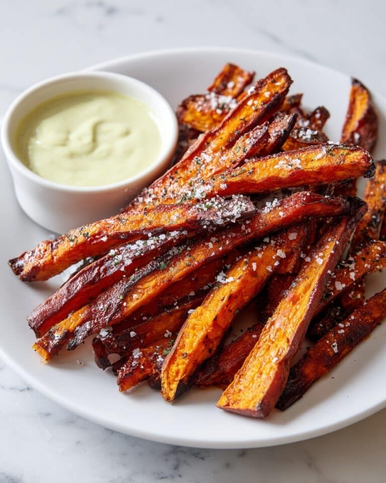 Roasted Sweet Potato Wedges with Spicy Seasonings and Creamy Avocado-Yogurt Dip Recipe