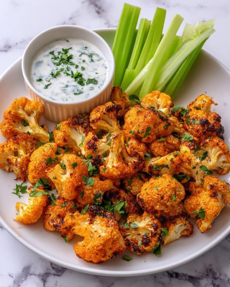 Buffalo Cauliflower Bites: Crispy Healthy Appetizer Recipe