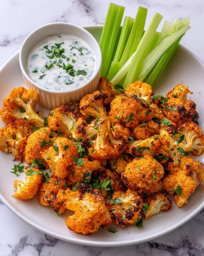Buffalo Cauliflower Bites: Crispy Healthy Appetizer Recipe