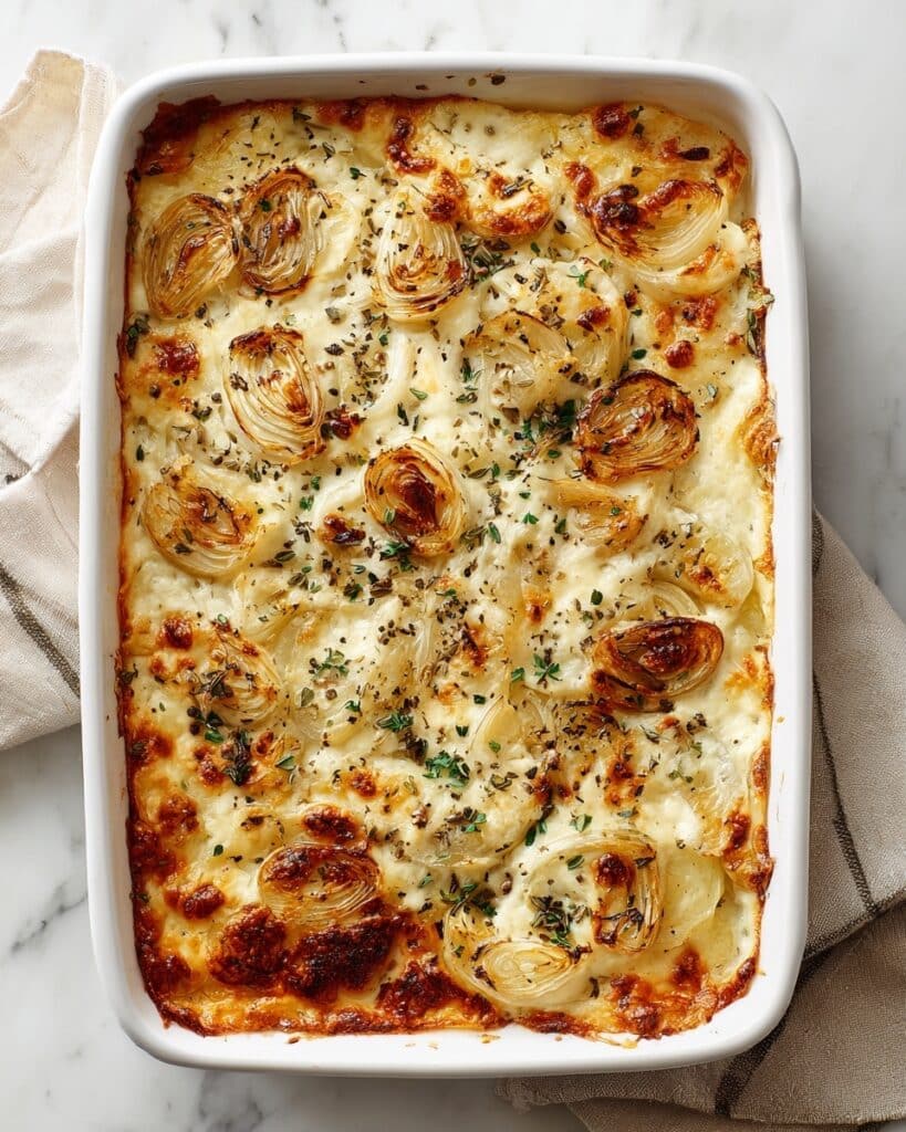 Savory Cottage Cheese & Onion Bake Recipe