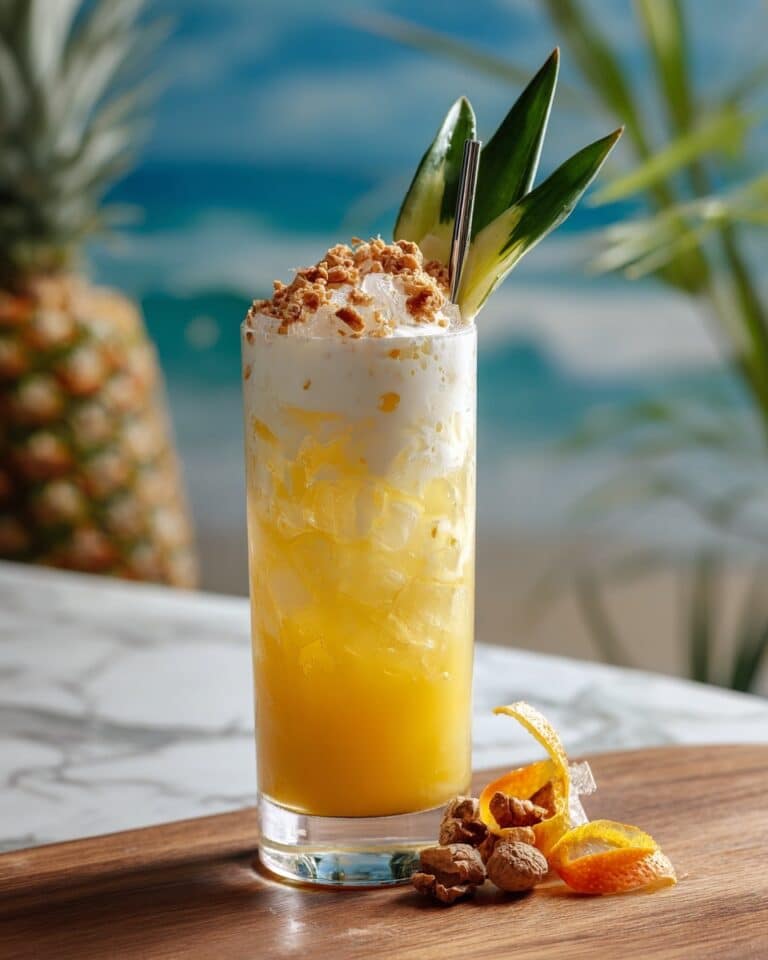 Orange Pineapple Coconut Mocktail Recipe
