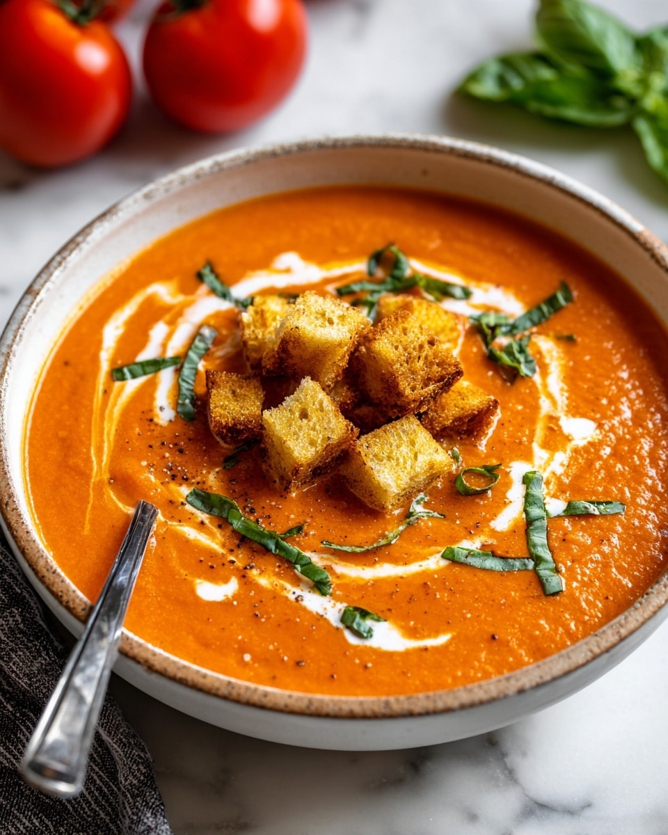 Roasted Tomato Basil Soup Recipe