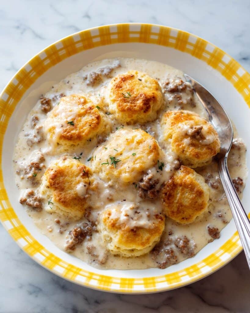 Lazy Biscuits & Gravy Breakfast Casserole Recipe