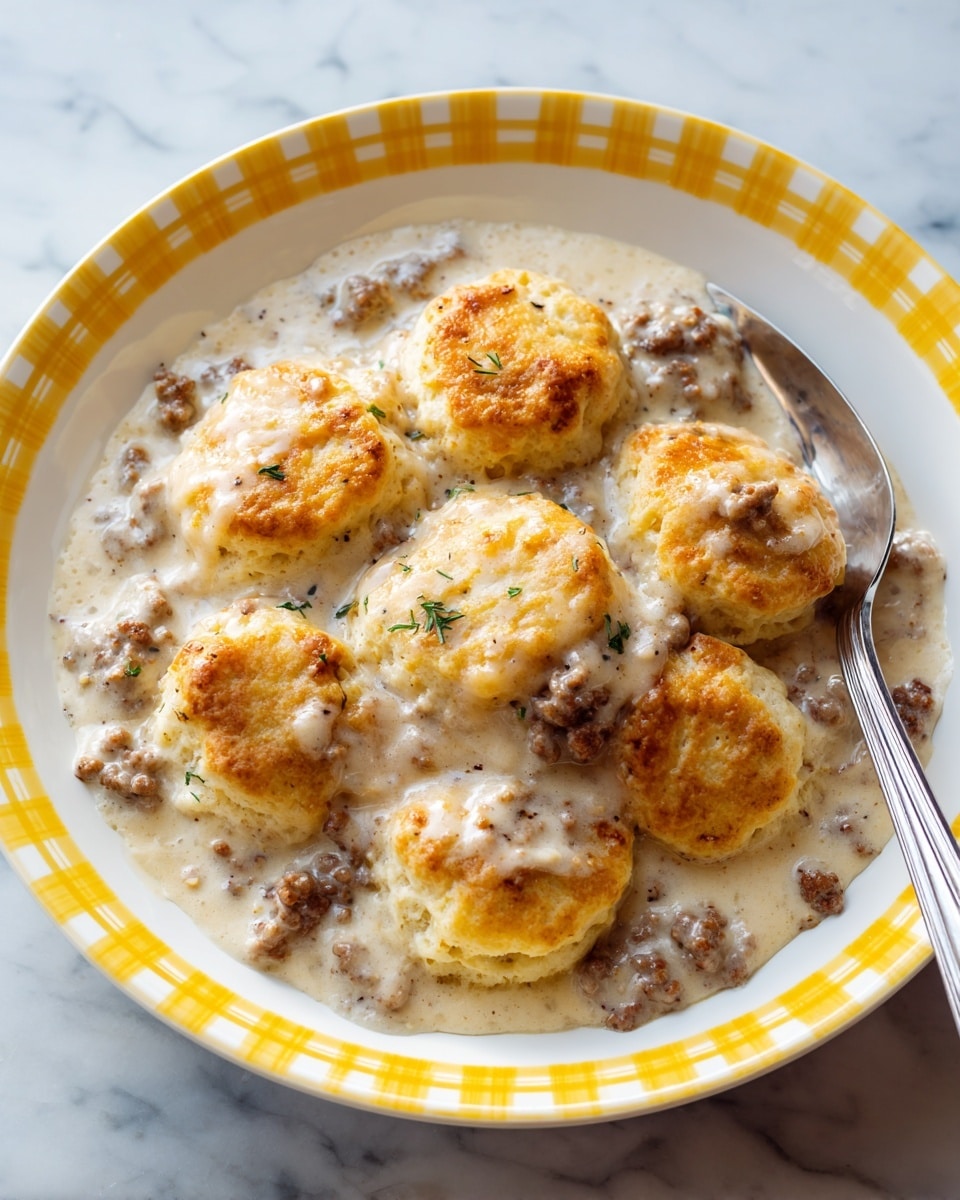 Lazy Biscuits & Gravy Breakfast Casserole Recipe