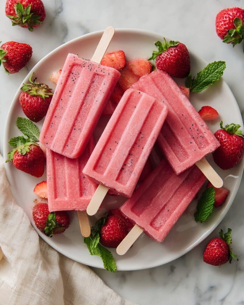 Strawberry Chia Seed Popsicles Recipe