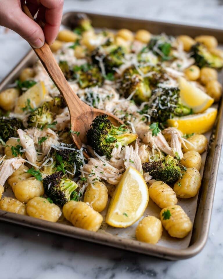 Sheet Pan Lemon Chicken, Broccoli, and Gnocchi Recipe