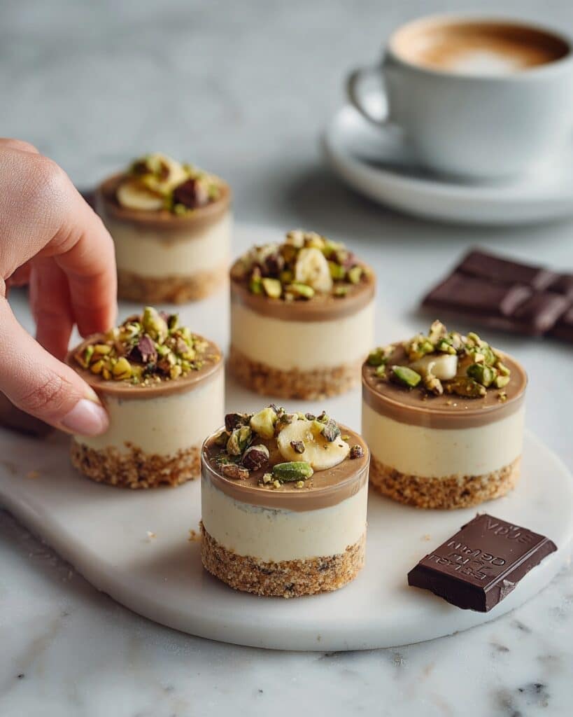 Mini Vegan Dubai Chocolate Cheesecakes Recipe