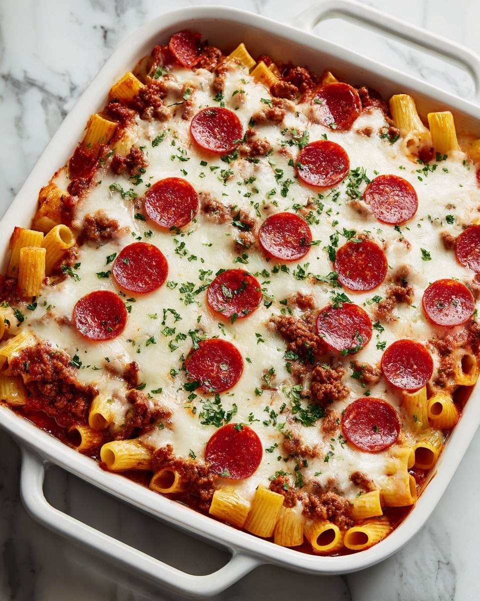 Cottage Cheese Pizza Pasta Bake Recipe