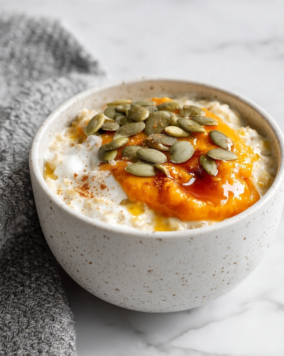 Pumpkin Oatmeal with Roasted Pumpkin Puree and Toasted Nuts Recipe