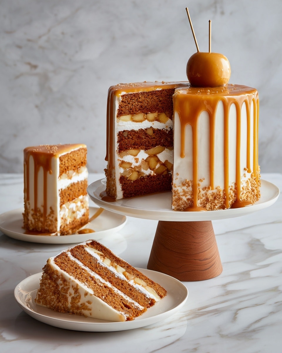 Caramel Apple Spice Cake with Salted Caramel Frosting Recipe
