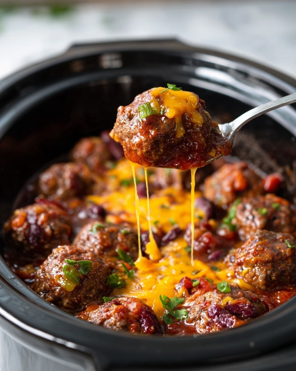 Crockpot Chili Cheese Meatballs Recipe