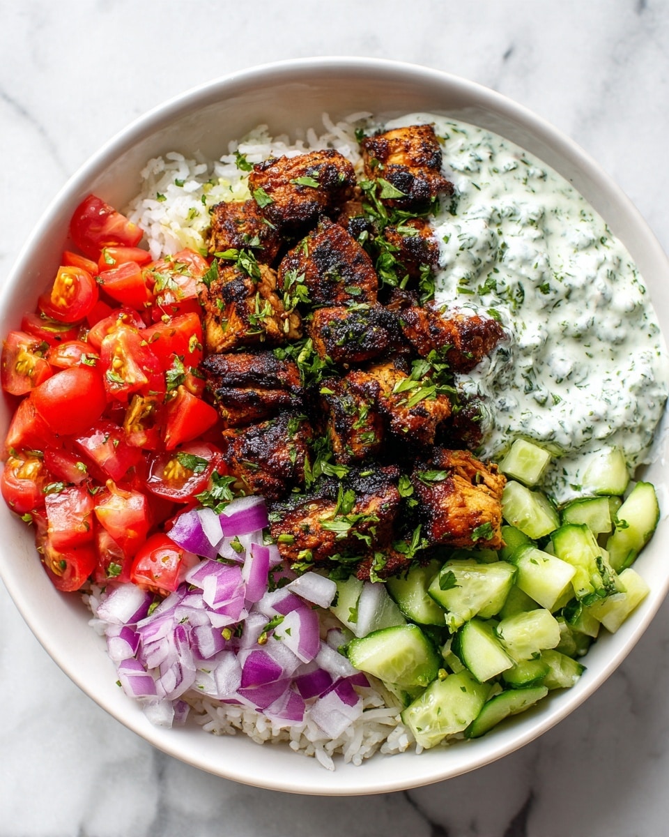 Mediterranean Chicken Gyro Bowls Recipe