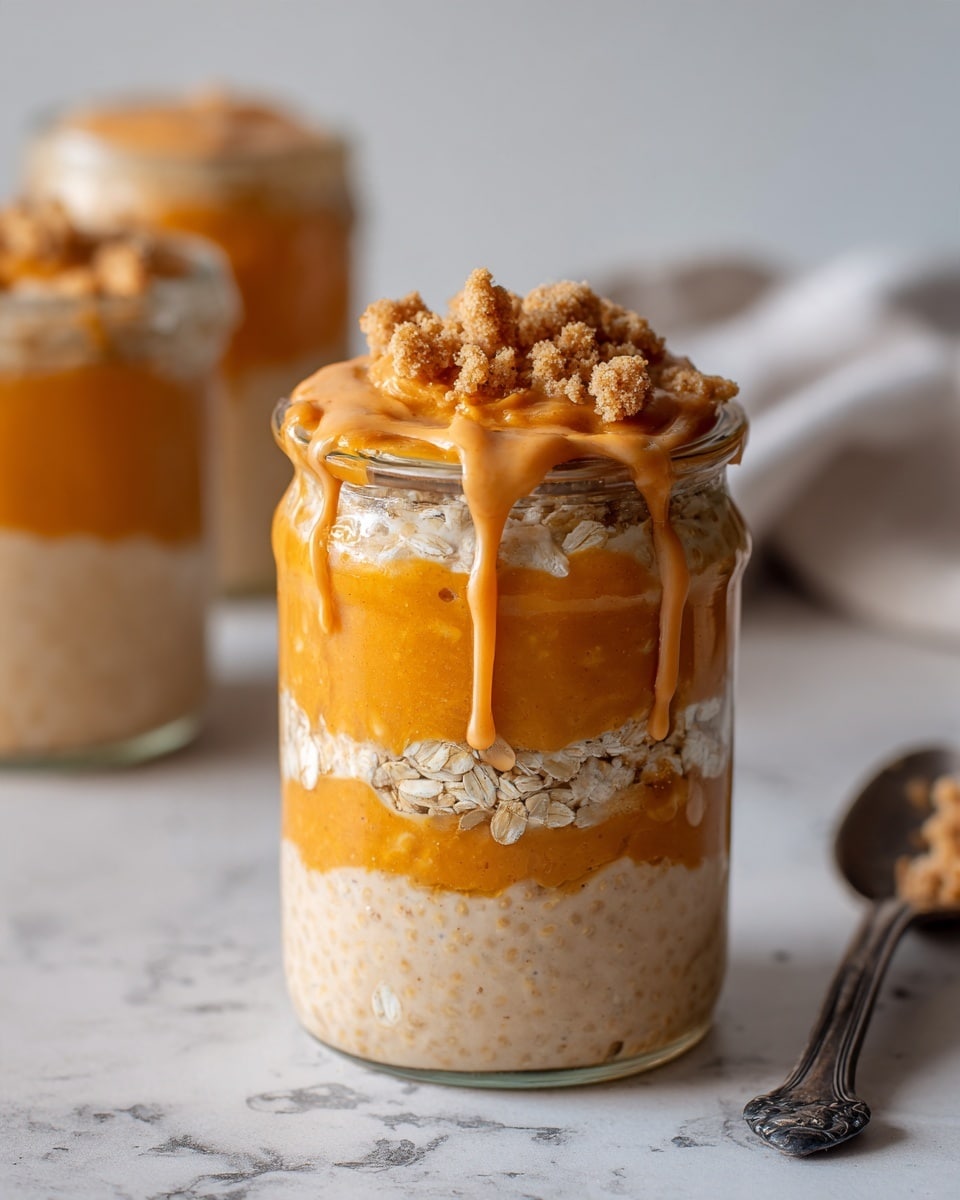Pumpkin Cheesecake Overnight Oats Recipe