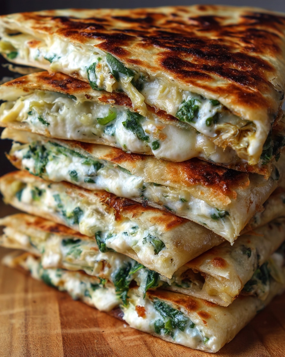 Spinach Artichoke Quesadillas Recipe