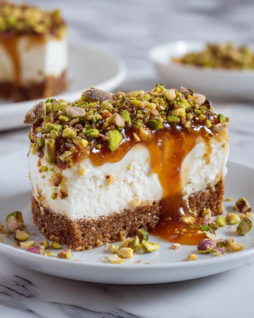 Honey Pistachio Baklava Cheesecake Recipe