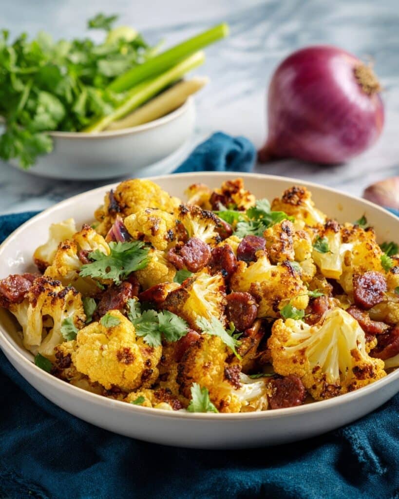 Curry Roasted Cauliflower and Sweet Potato Salad Recipe