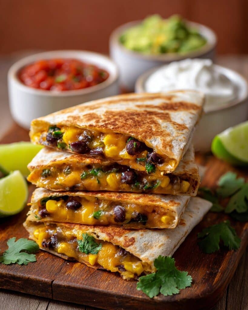 Poblano and Black Bean Quesadillas Recipe