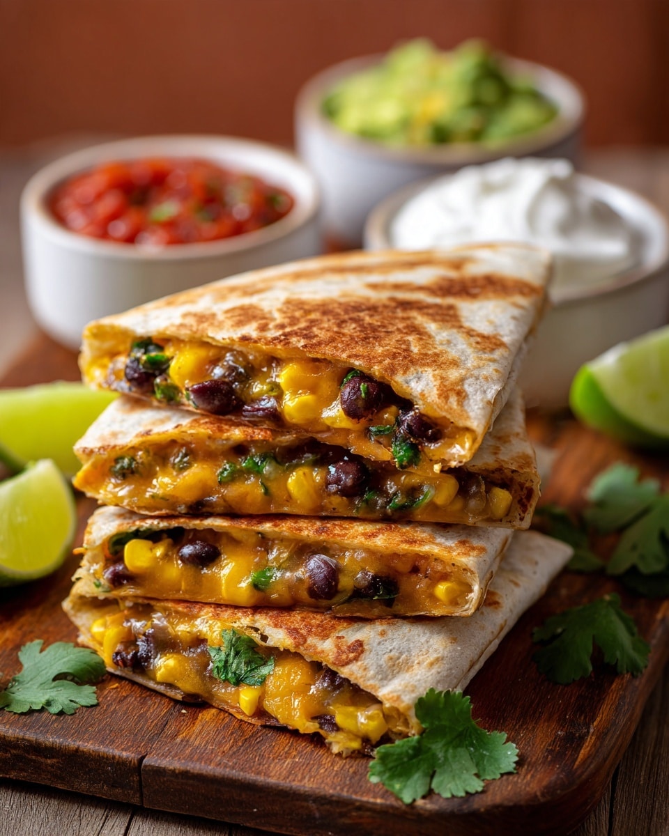 Poblano and Black Bean Quesadillas Recipe