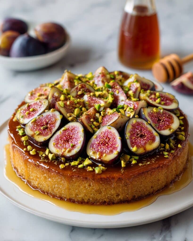 Salted Honey & Pistachio Fig Tarte Tatin Recipe